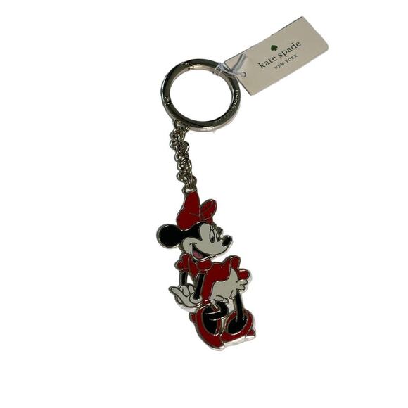 Kate Spade X Disney Minnie Mouse Metal Keyfob Bag Charm - Picture 1 of 8